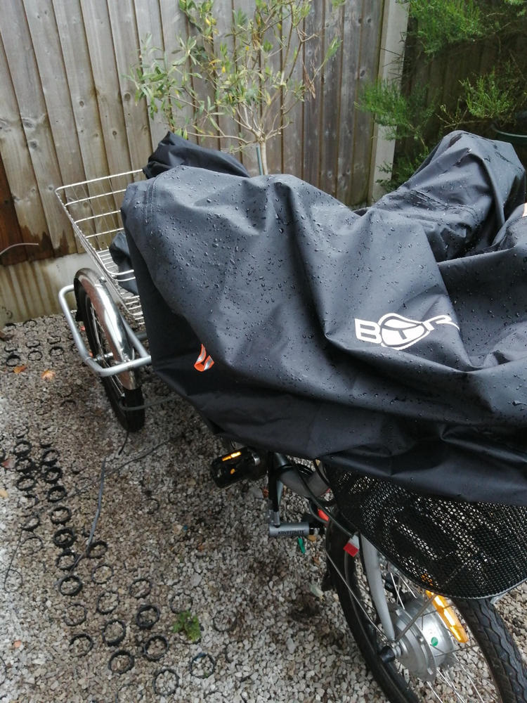 BTR Extra Large Heavy Duty Waterproof Bicycle Cover For 1 or 2 Bikes - Customer Photo From Janet Bayford