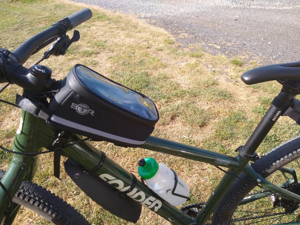 BTR Deluxe Bike Bag Phone Holder, Phone Mount & Waterproof Rain Cover GEN 5 - Customer Photo From N J.