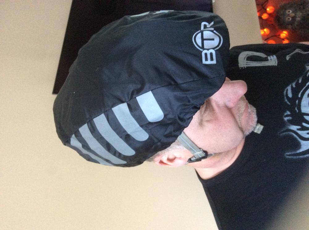 BTR Bicycle High Visibility Waterproof Bike Helmet Cover. High Viz - Customer Photo From SUZANNE W.