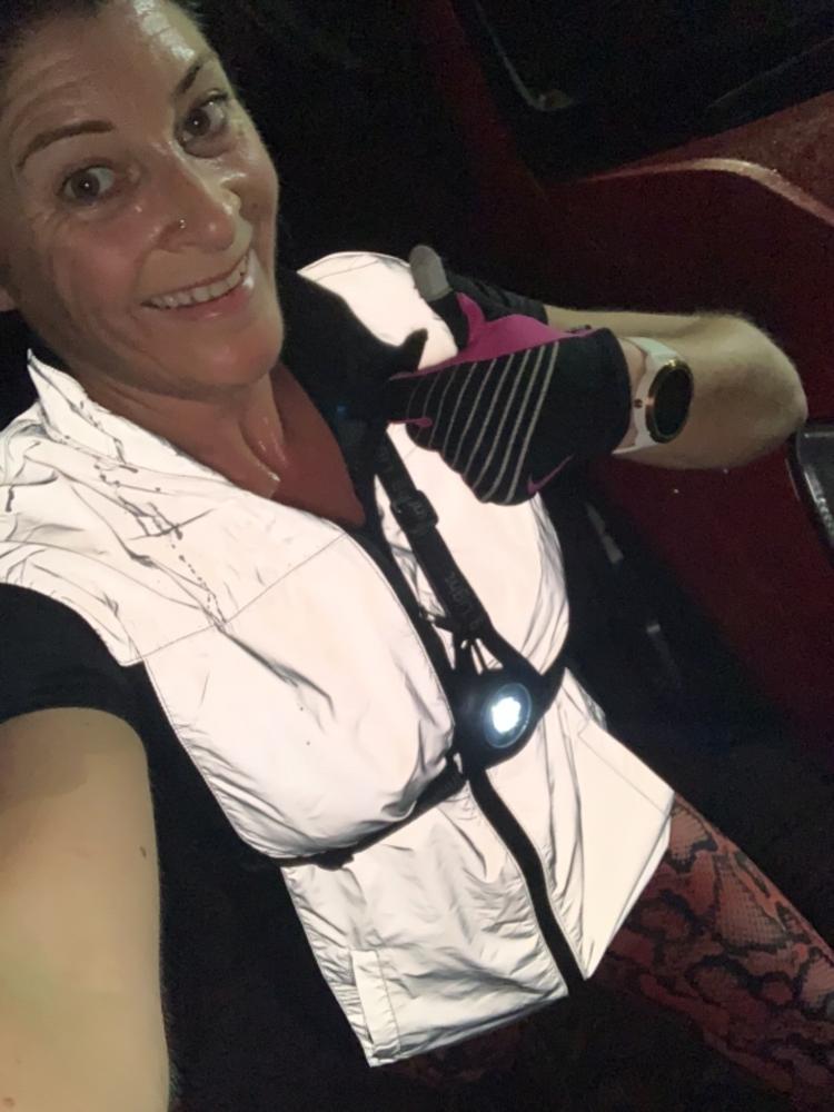 BTR Be Totally Reflective High Vis Cycling & Running Vest, Gilet 2-P (2 Pockets) - Customer Photo From Angela A.