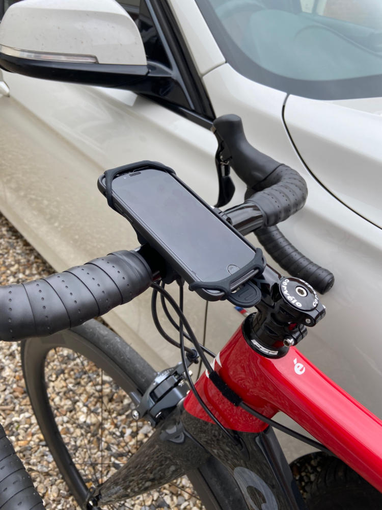 BTR Silicone Handlebar Mobile Phone Mount, Fits All Phones & Bikes - Customer Photo From Colin T.