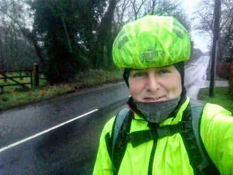 BTR high visibility waterproof helmet cover to keep your helmet dry 