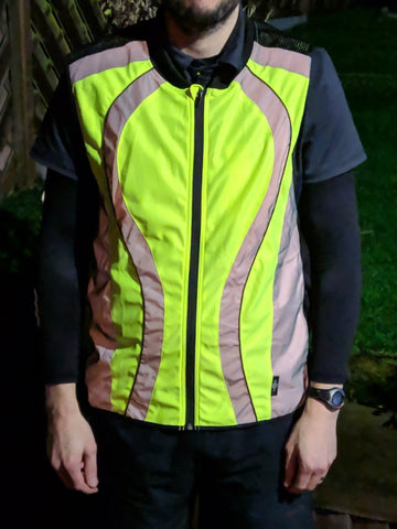 BTR High vis & reflective gilet being worn 
