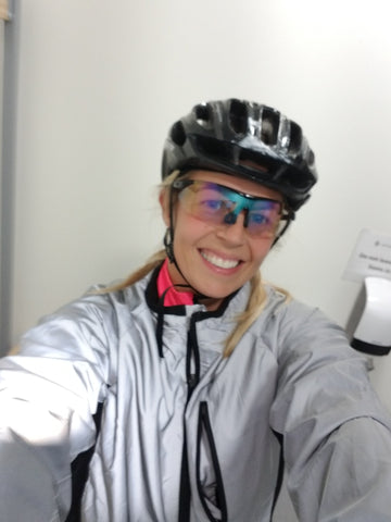 BTR high vis reflective silver jacket worn by a lady