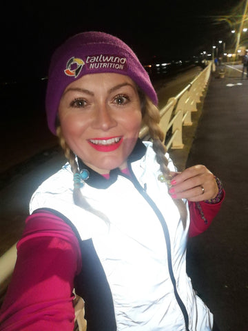 Claire our Instagram Ambassador wearing BTR high vis clothing and reflective gear 