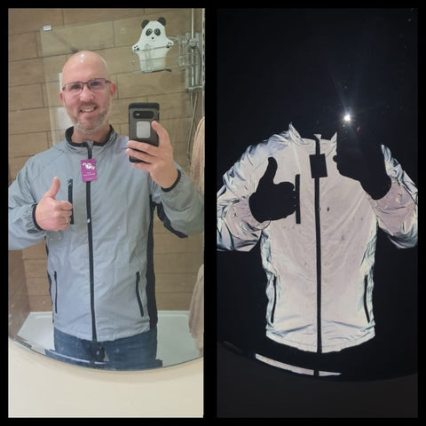 Daylight & dark totally reflective jacket - reflecting bright!