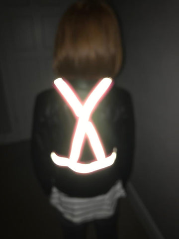 Pink sash for kids sash reflective- high vis be safe be seen from BTR
