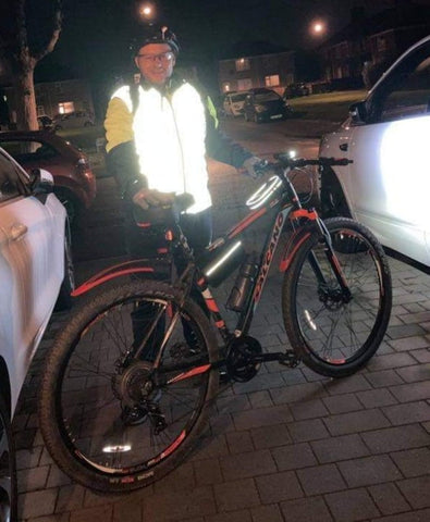 Rod, customer photo wearing our High vis reflective gilet from BTR