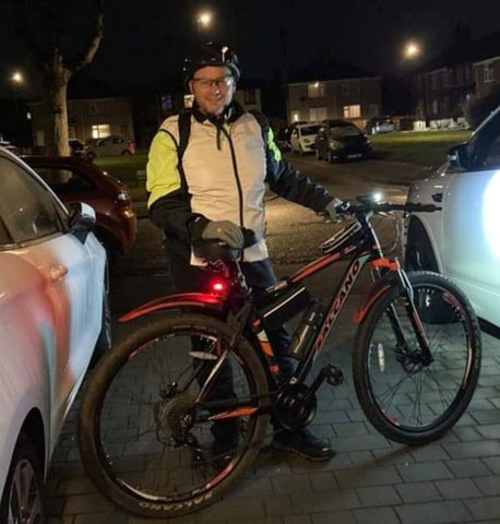 Rod, customer photo wearing our High vis reflective gilet from BTR